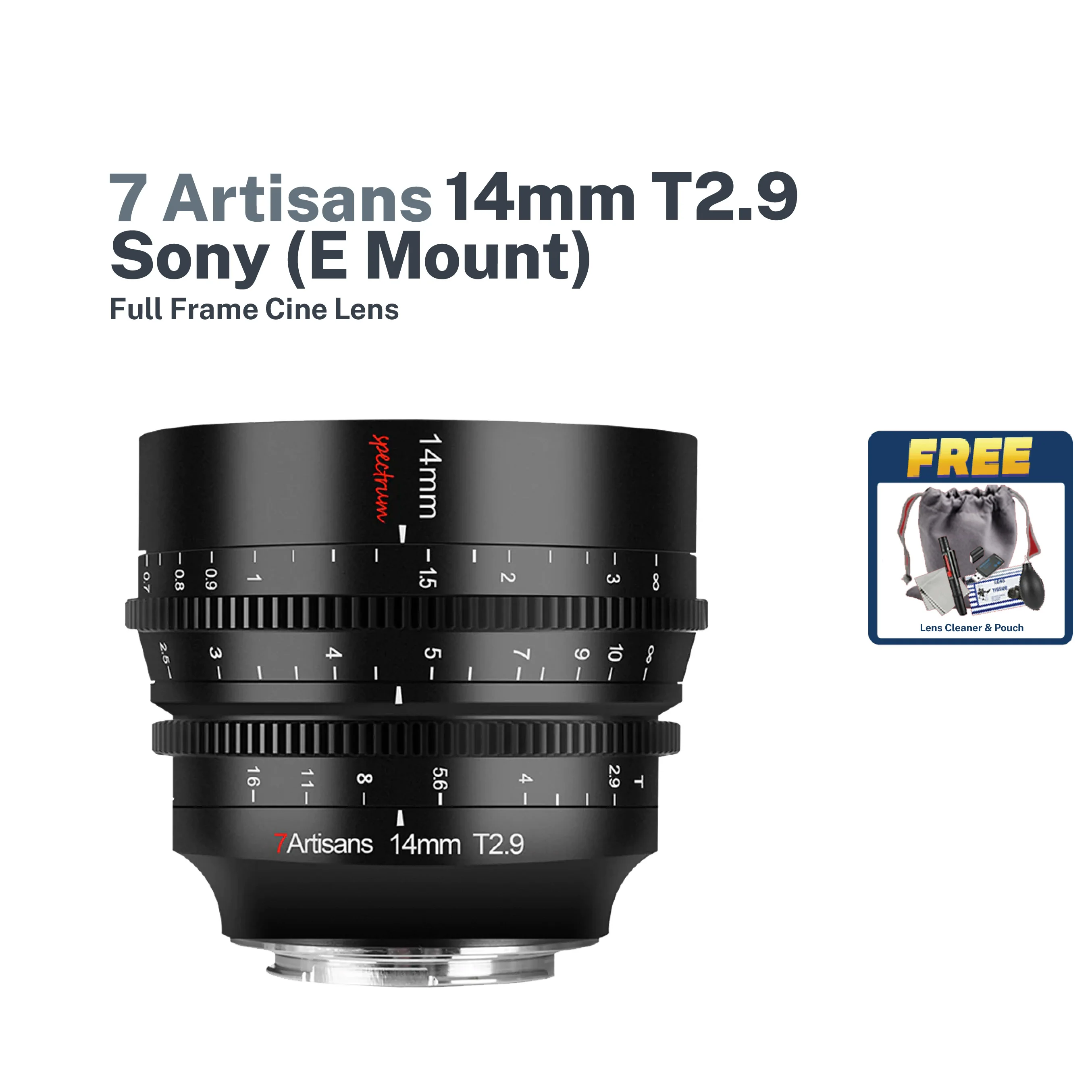 7Artisans 14mm T2.9 Full Frame Cine Lens