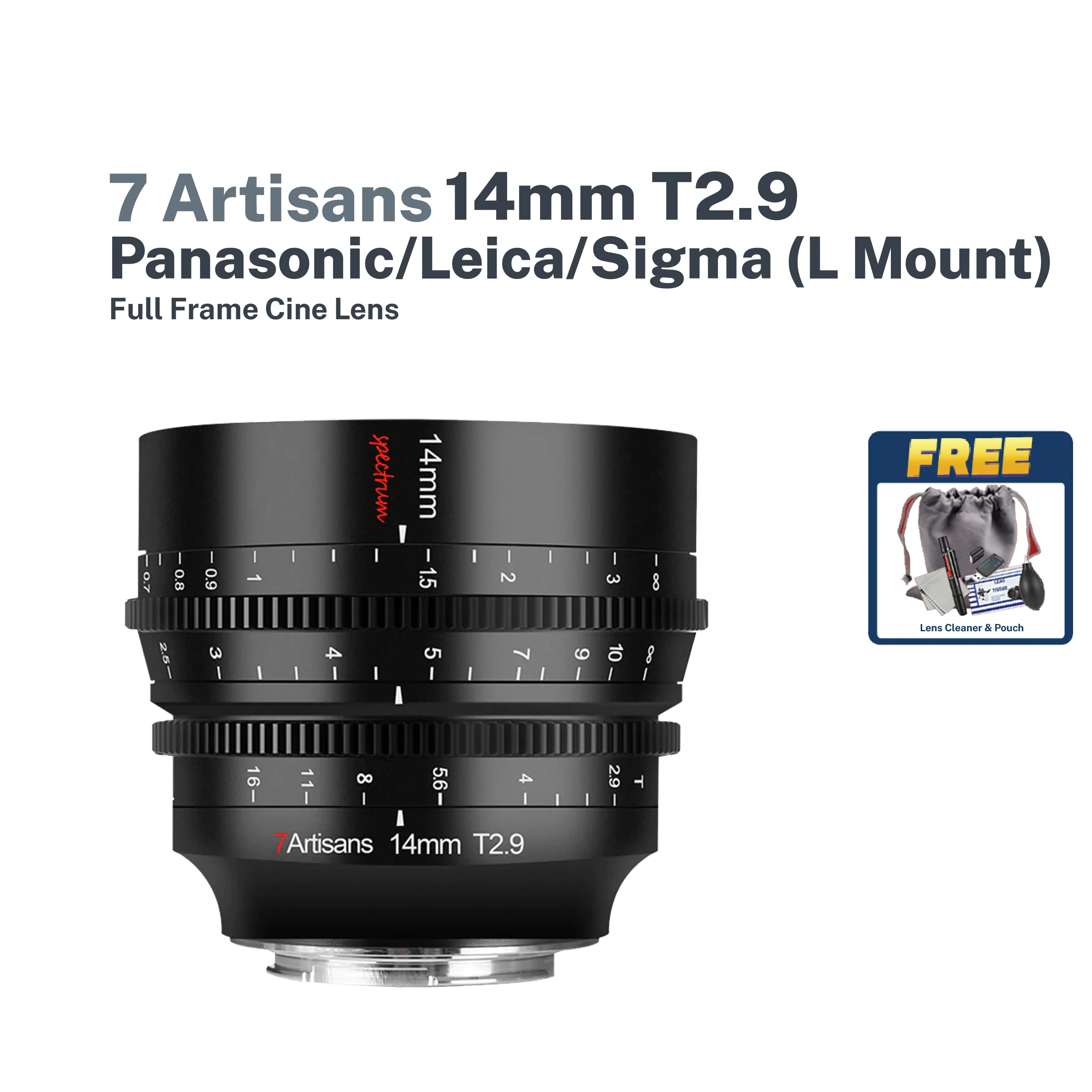 7Artisans 14mm T2.9 Full Frame Cine Lens - Image 7