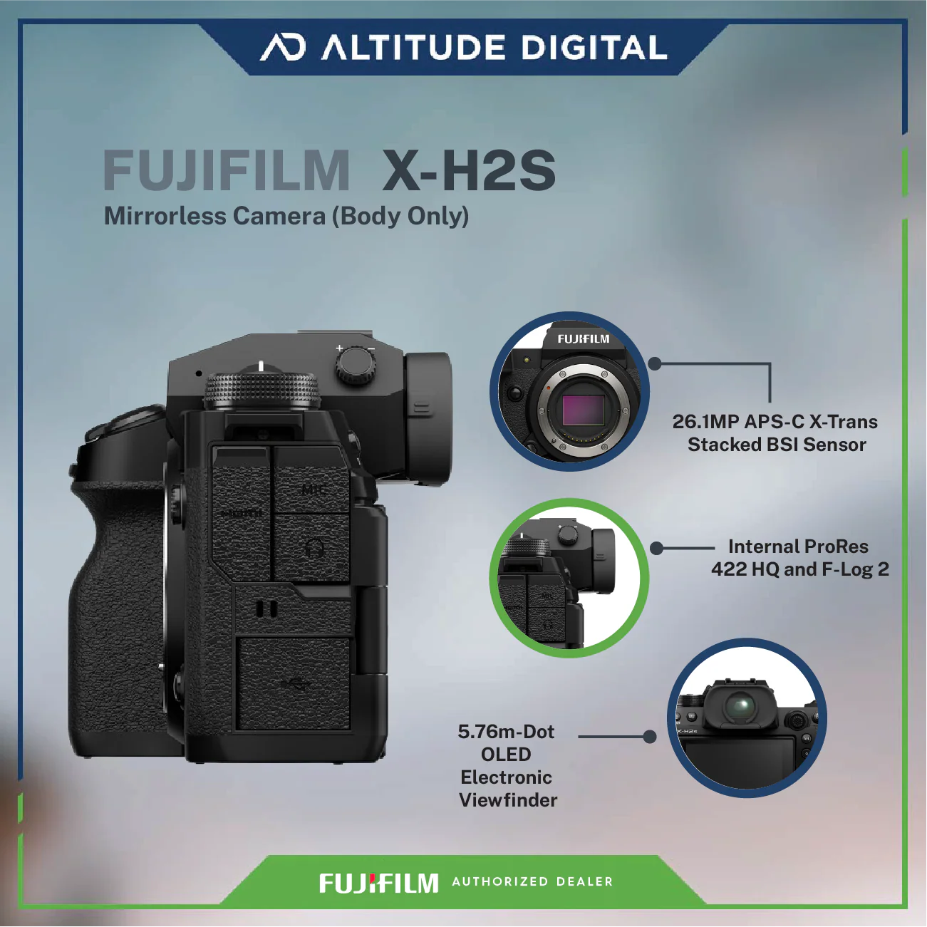 FUJIFILM X-H2S Mirrorless Camera with Sandisk Extreme SD 128GB - Image 6