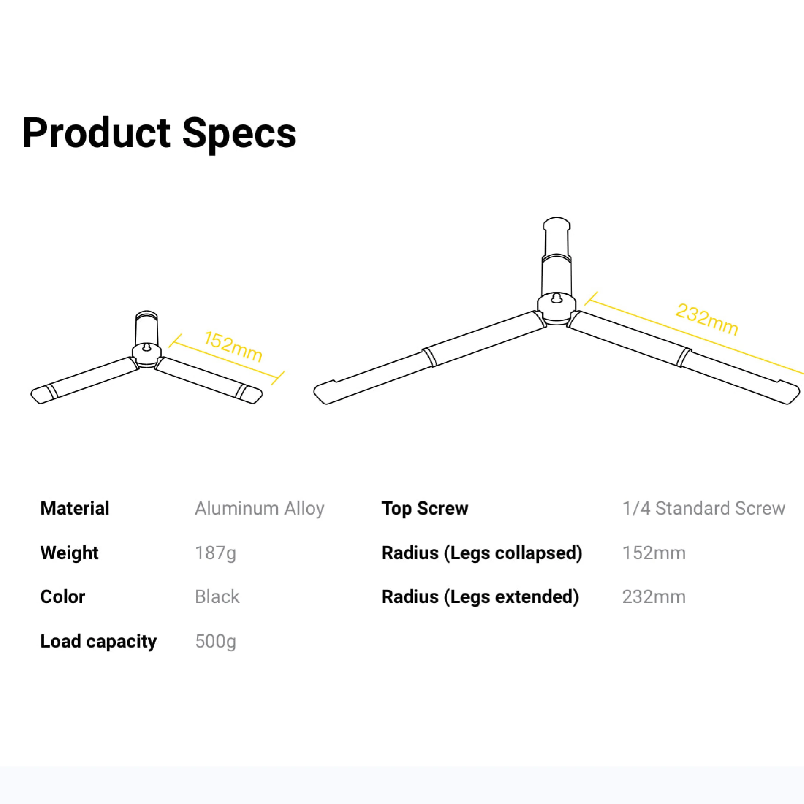 Insta360 All-Purpose Tripod for GO3, GO 2, X3, ONE X2, ONE R, ONE X - Image 3
