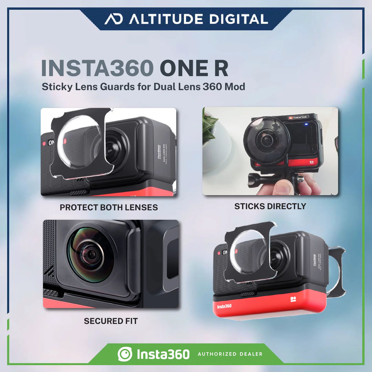 Insta360 ONE RS/R Sticky Lens Guards for 360 Lens - Image 8