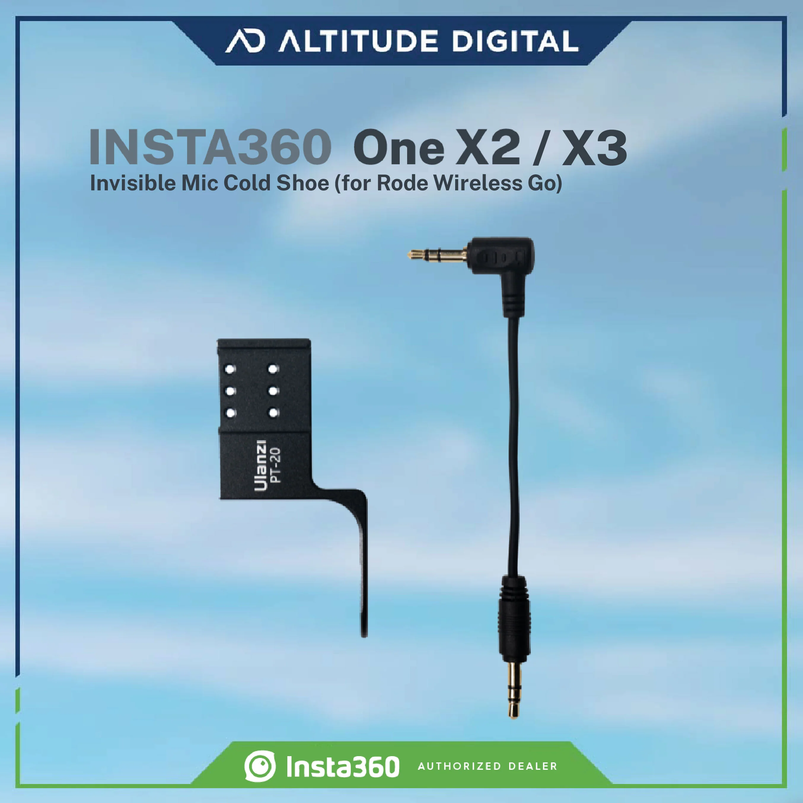 Insta360 ONE X2/X3/X4 Invisible Mic Cold Shoe (for Rode Wireless Go) - Image 3