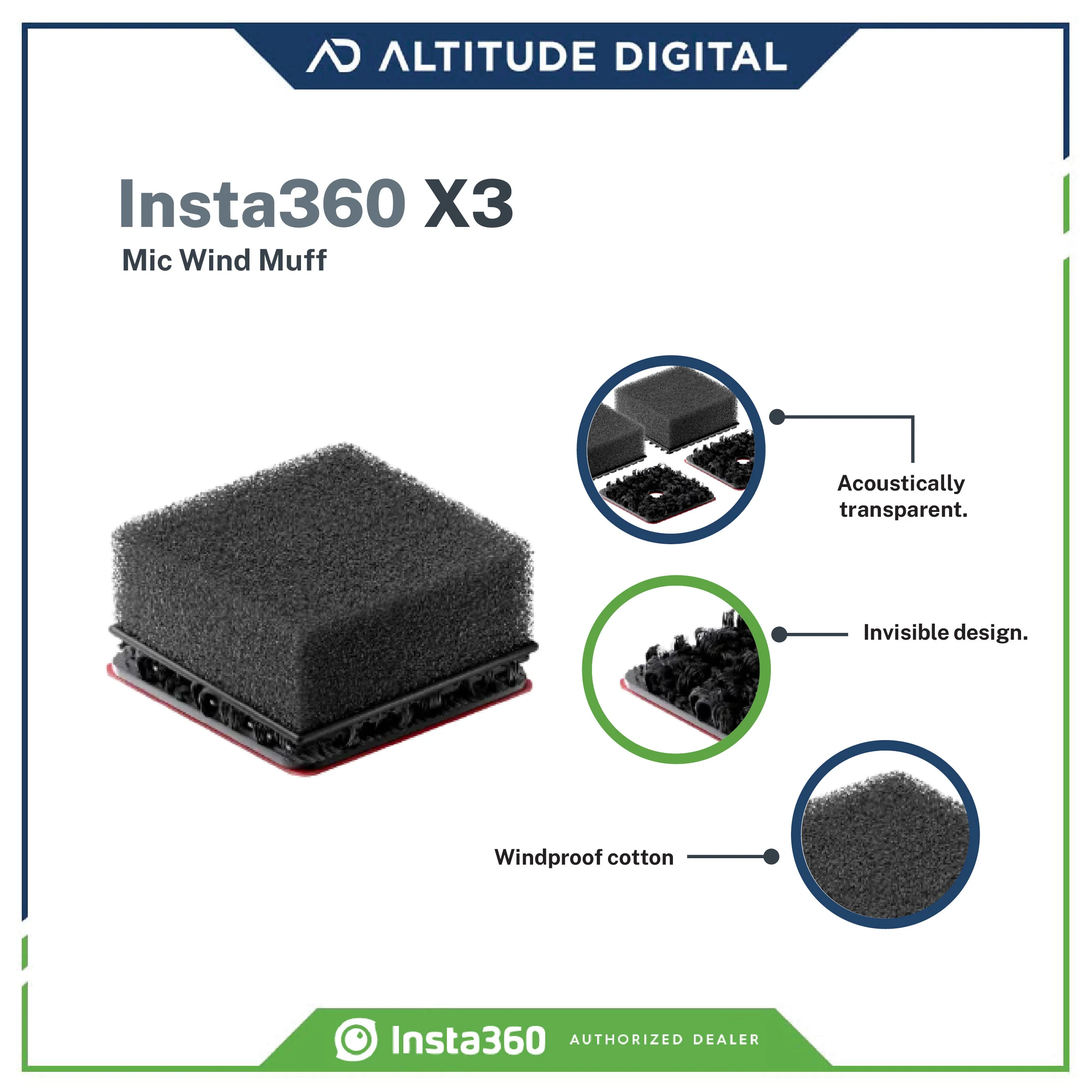Insta360 X3 Mic Wind Muff - Image 6
