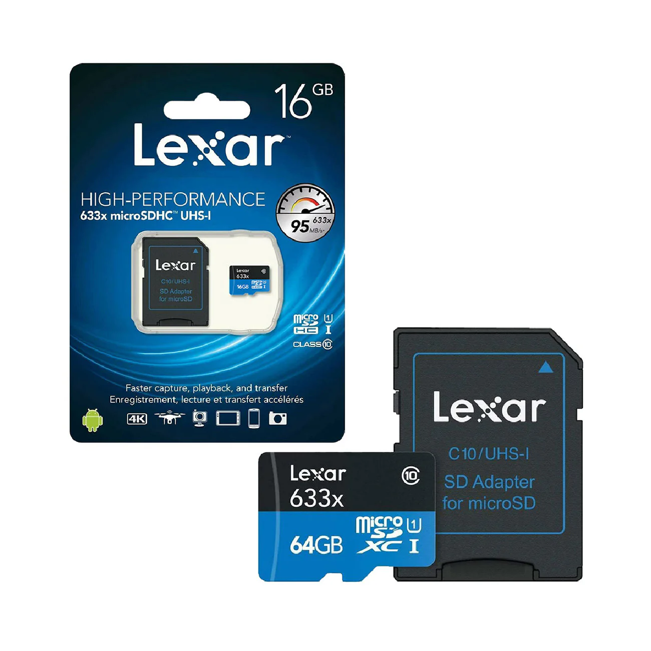 Lexar 16GB High-Performance 633x UHS-I microSDHC Memory Card with SD Adapter - Image 4