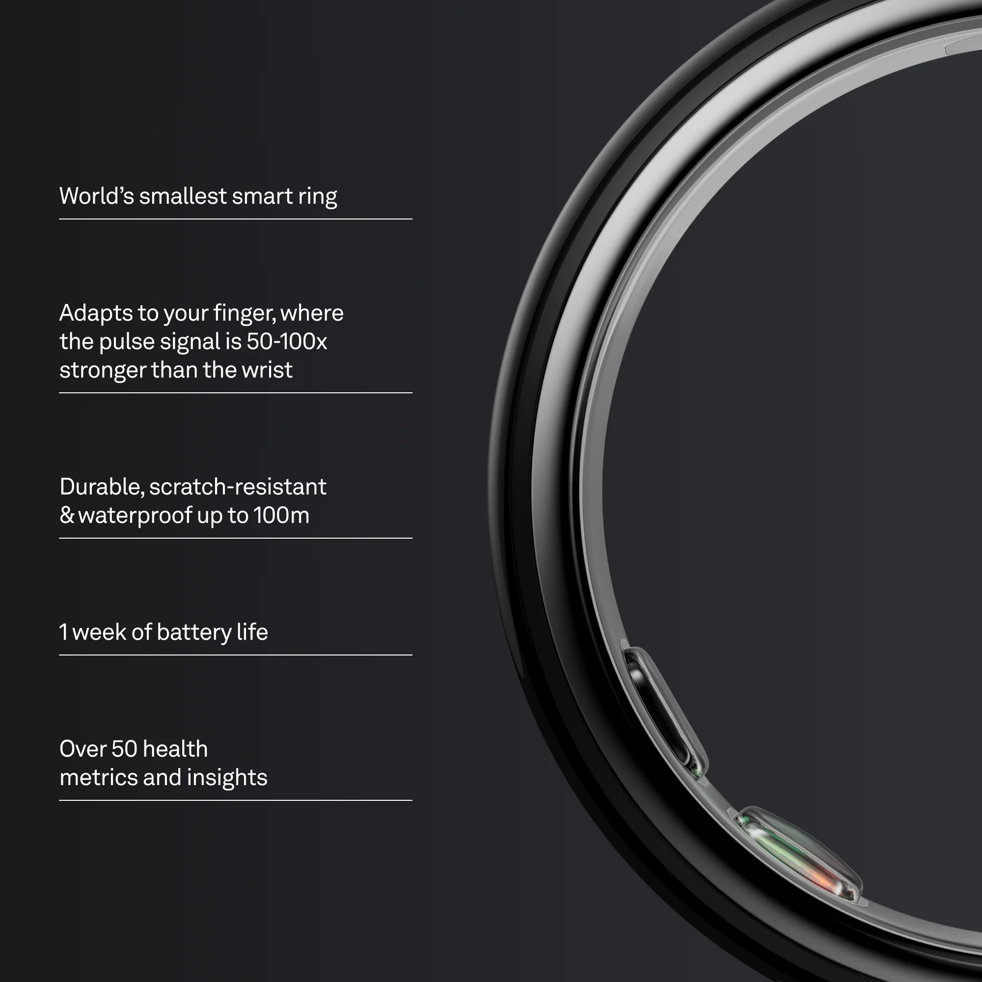 Oura Ring 5 Black - Image 4