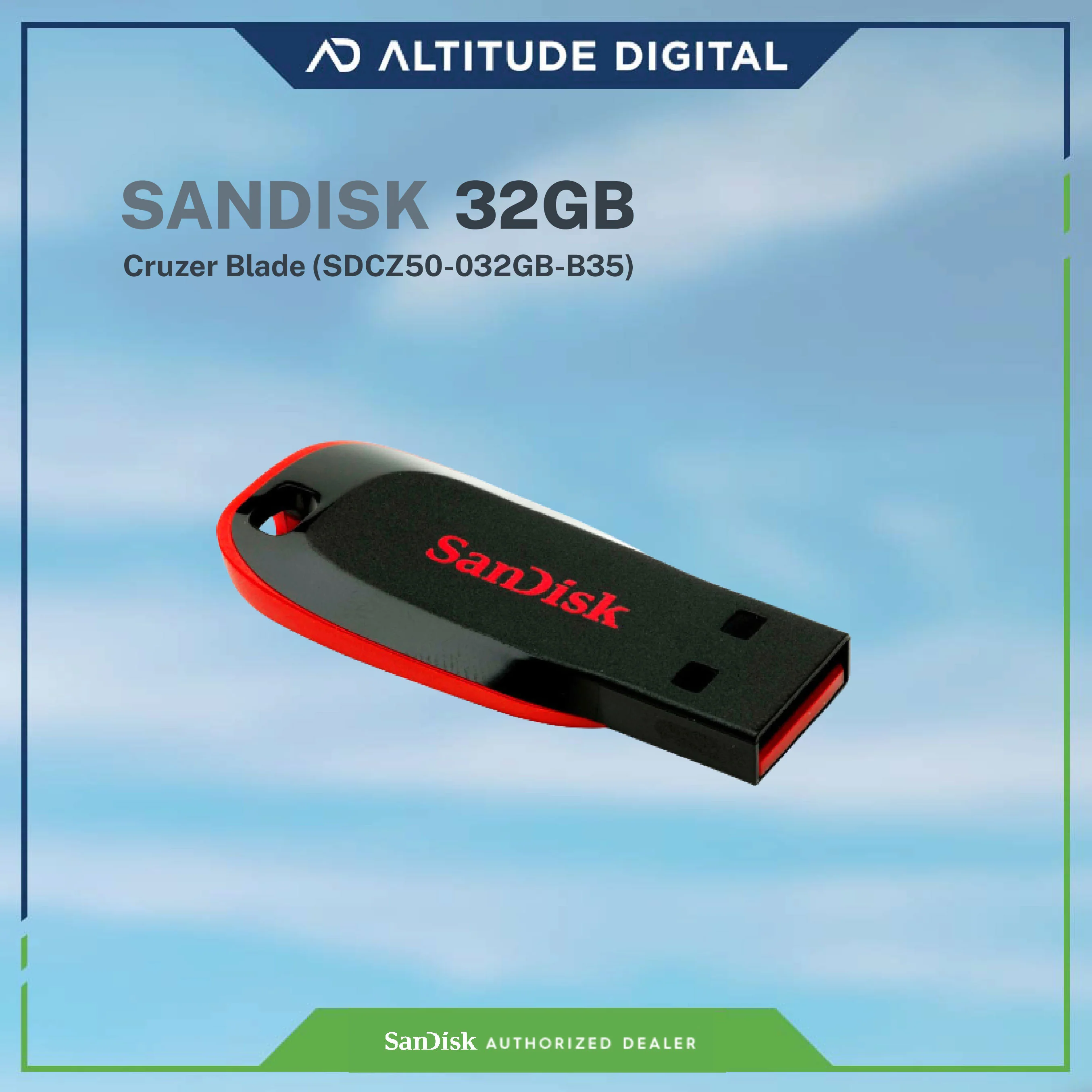 Sandisk Cruzer Blade CZ50 USB Flash Drive - Black - Image 9