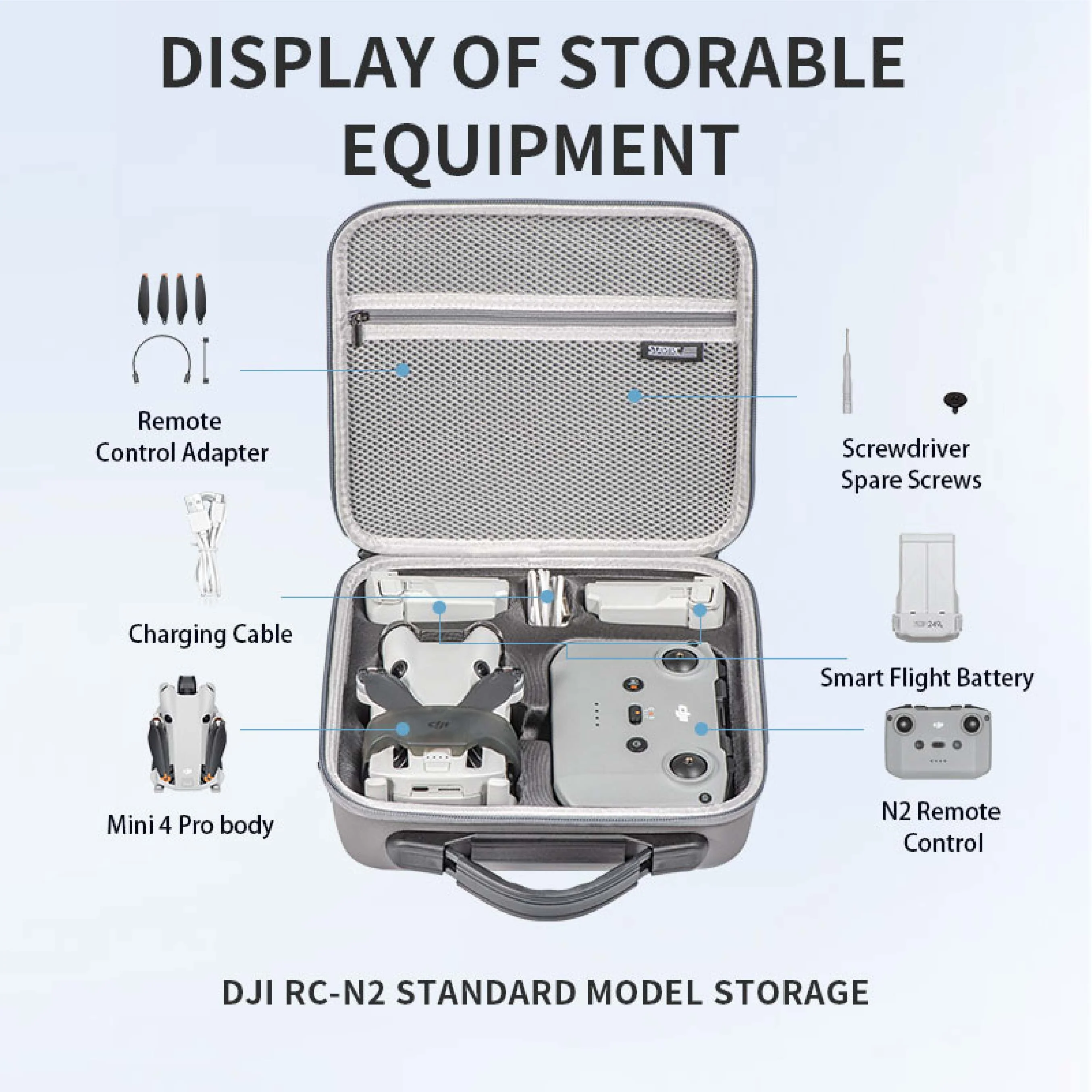 STARTRC DJI Mini 4 Pro with RC2 Drone Storage Bag - Image 5