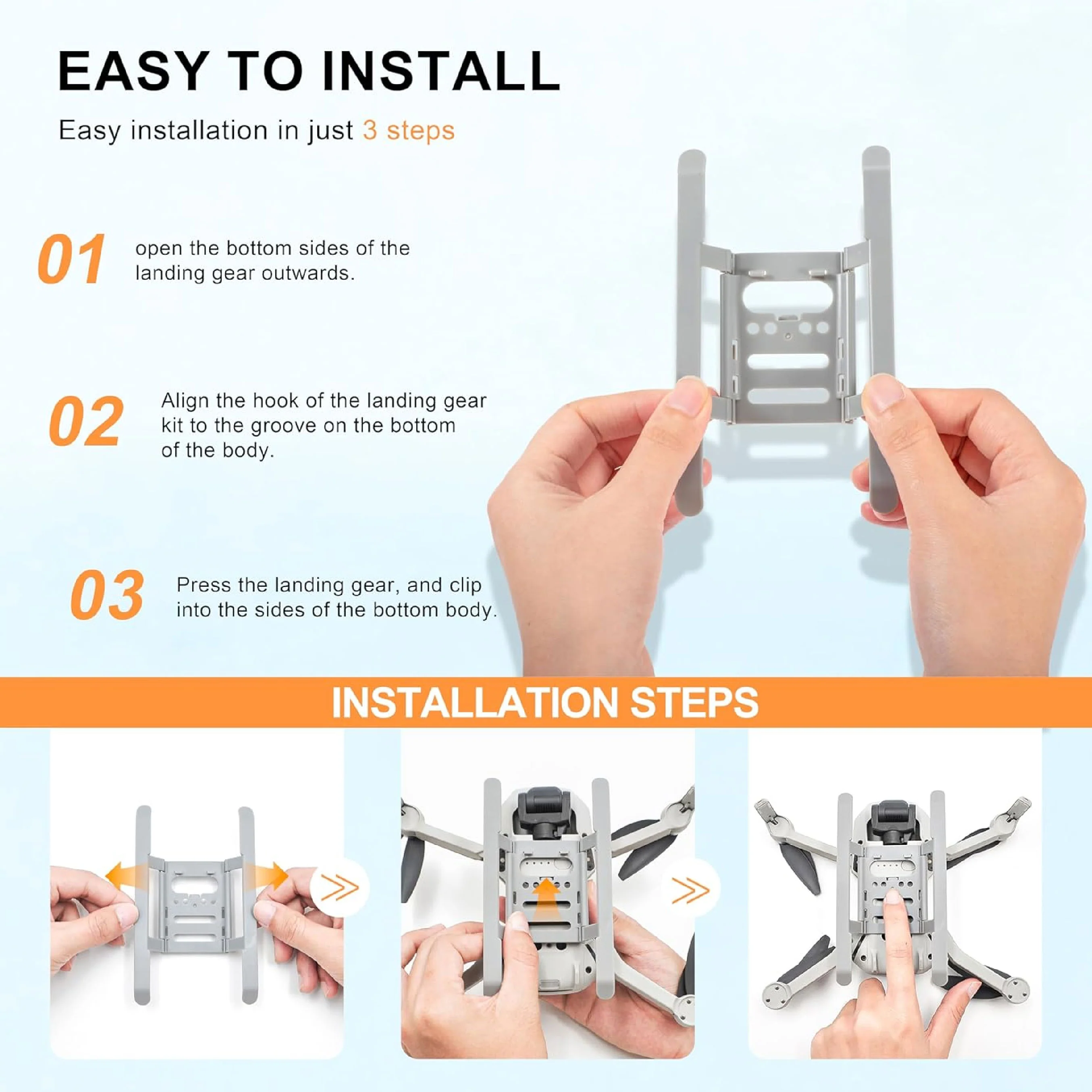 STARTRC Foldable Extended Landing Gear For DJI MINI 2/MINI SE /MAVIC MINI) - Image 3