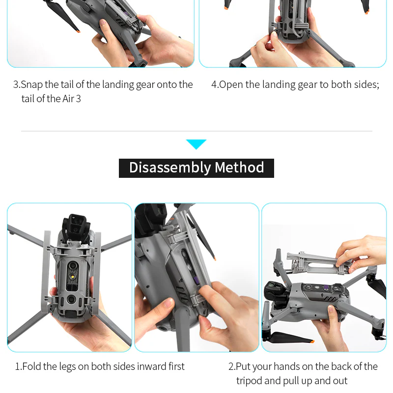 STARTRC Foldable Landing Gear for DJI Air 3 - Image 11
