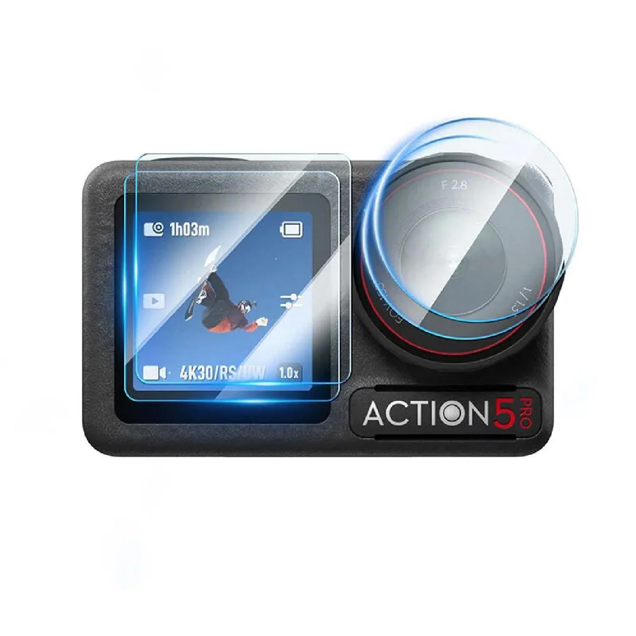 STARTRC HD Tempered Film for DJI Action 5 Pro 2 Sets/ Pack) - Image 2