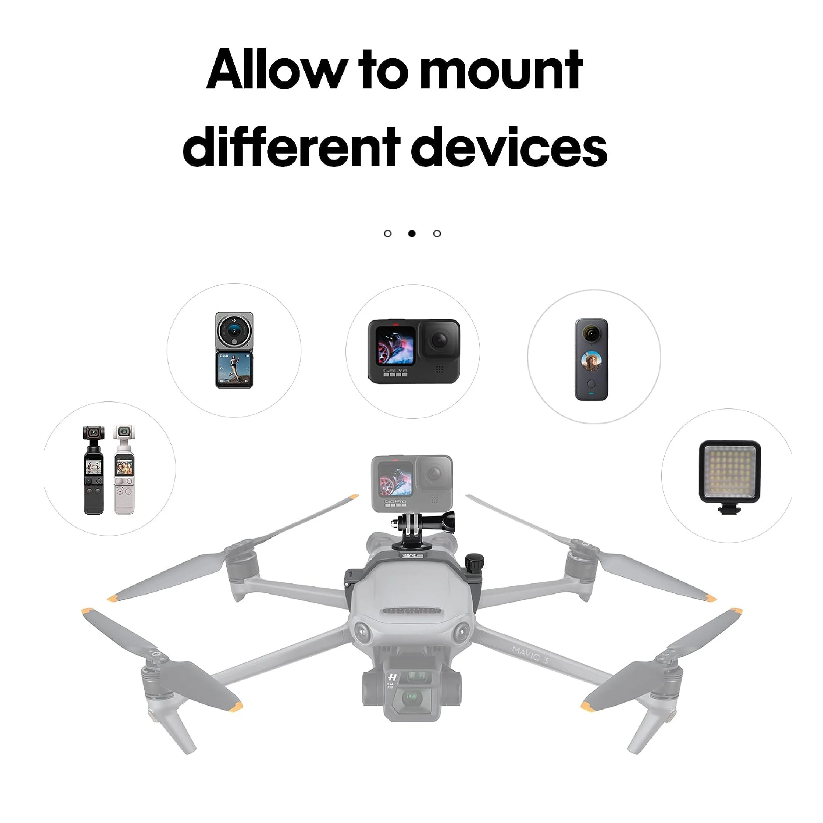 STARTRC Camera Mount Holder for DJI Mavic 3 / Mavic 3 Pro / Mavic 3 Classic - Owl Search Light - Image 4