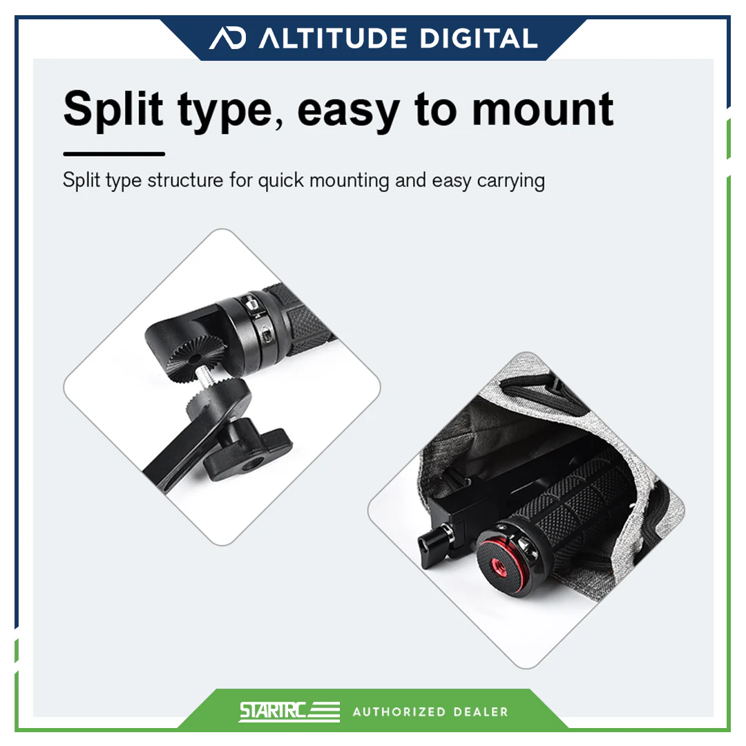 STARTRC Pot handle+1/4"adapter plate multi-function kit for DJI RS 2/RSC 2 - Image 6