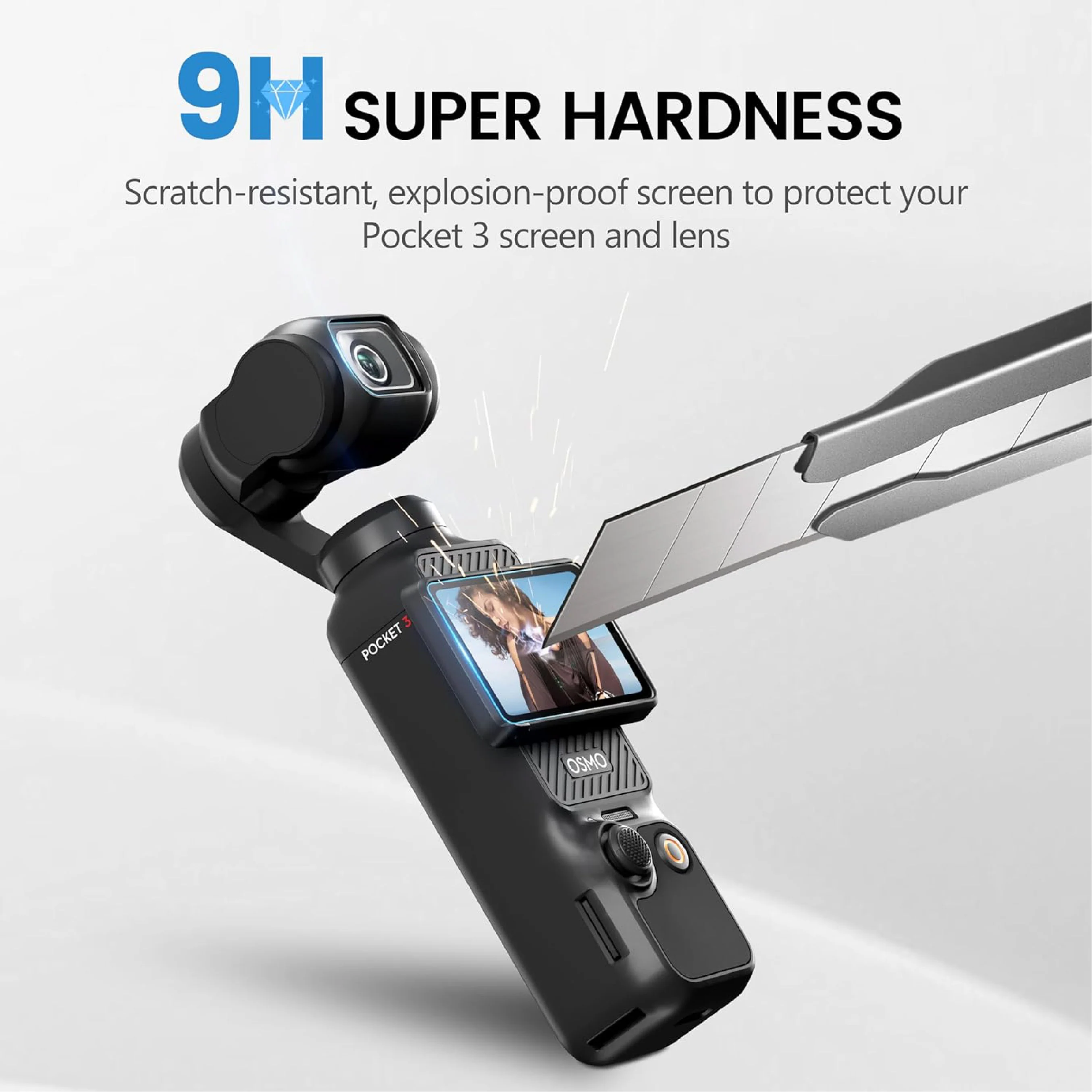 STARTRC Tempered glass for DJI Pocket 3 (2 sets pack) - Image 4