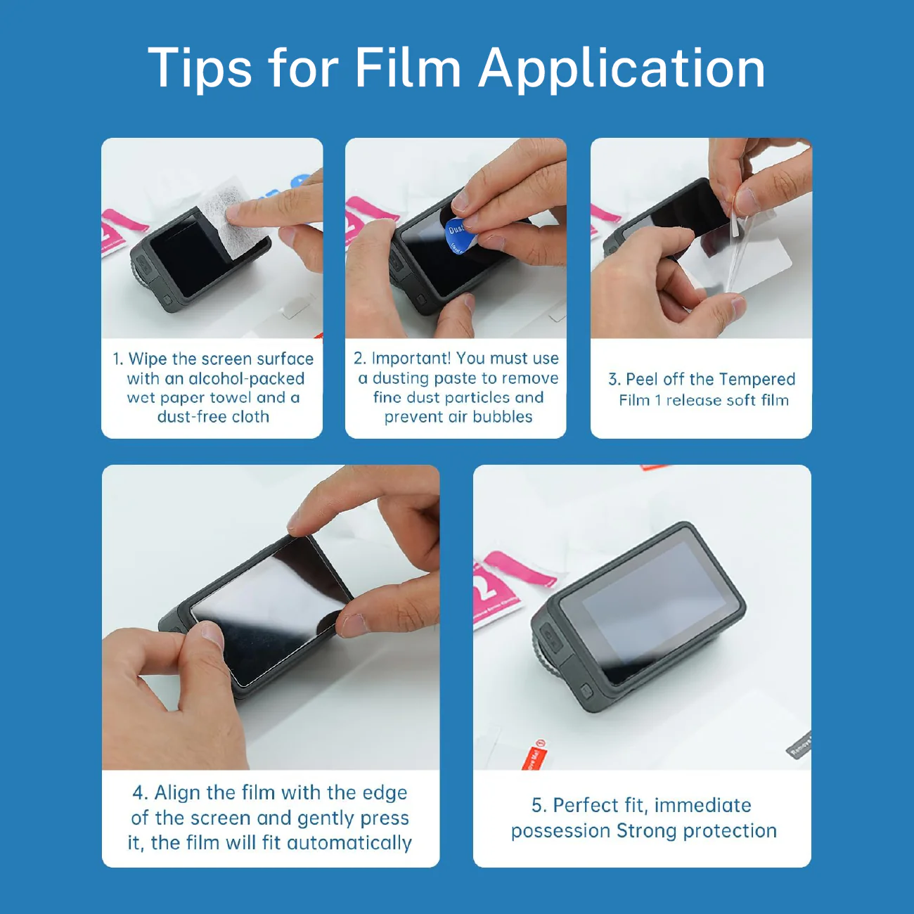 Telesin Tempered Glass Film for DJI Action 5 Pro - Image 10