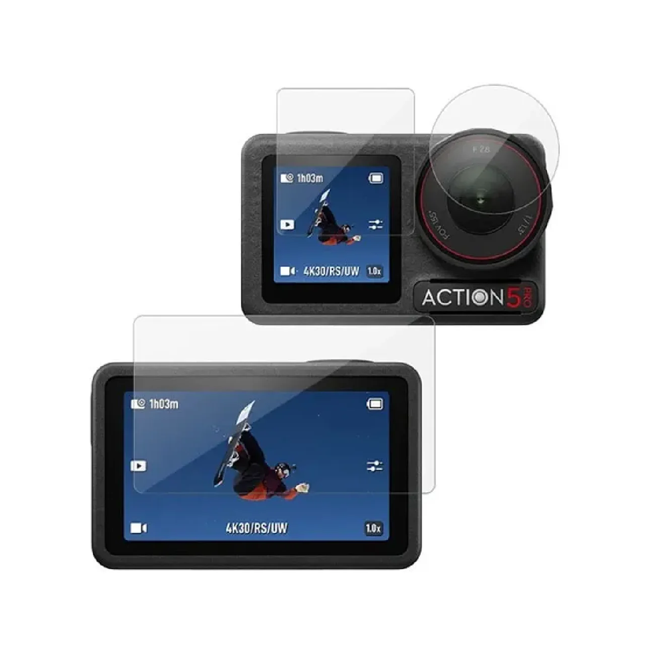 Telesin Tempered Glass Film for DJI Action 5 Pro - Image 4