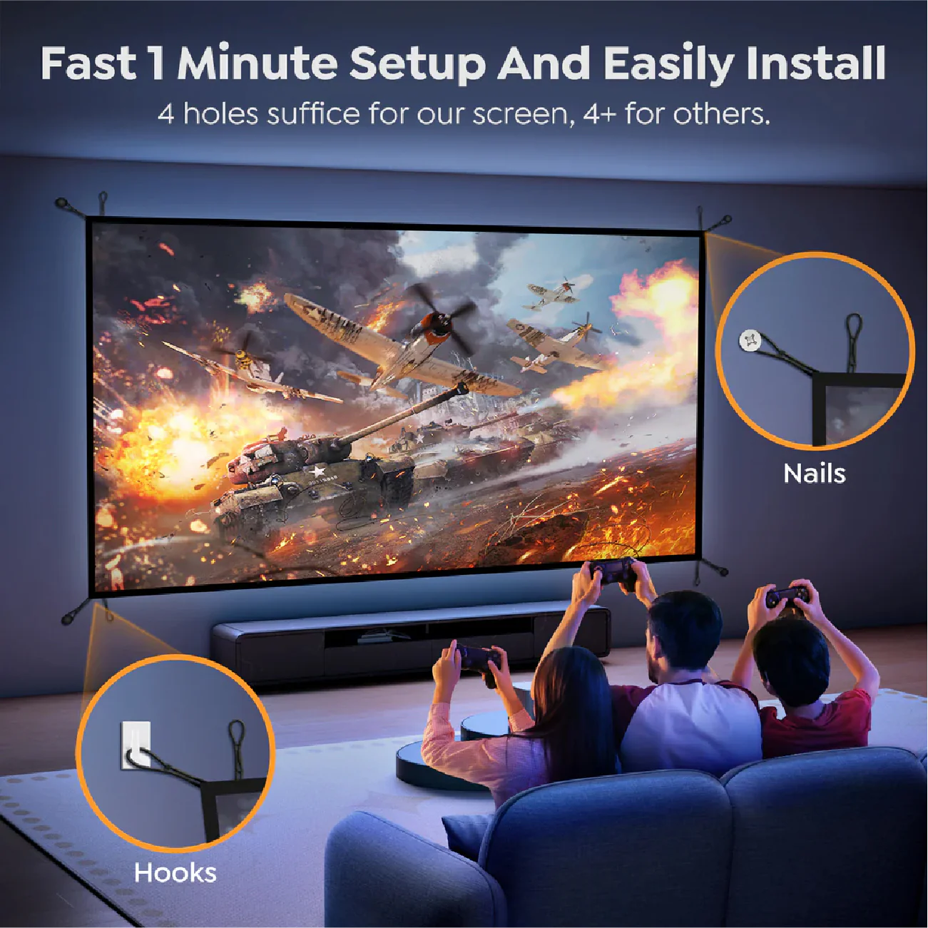 Yaber 120" Projector Screen  - YS-120F - Image 3