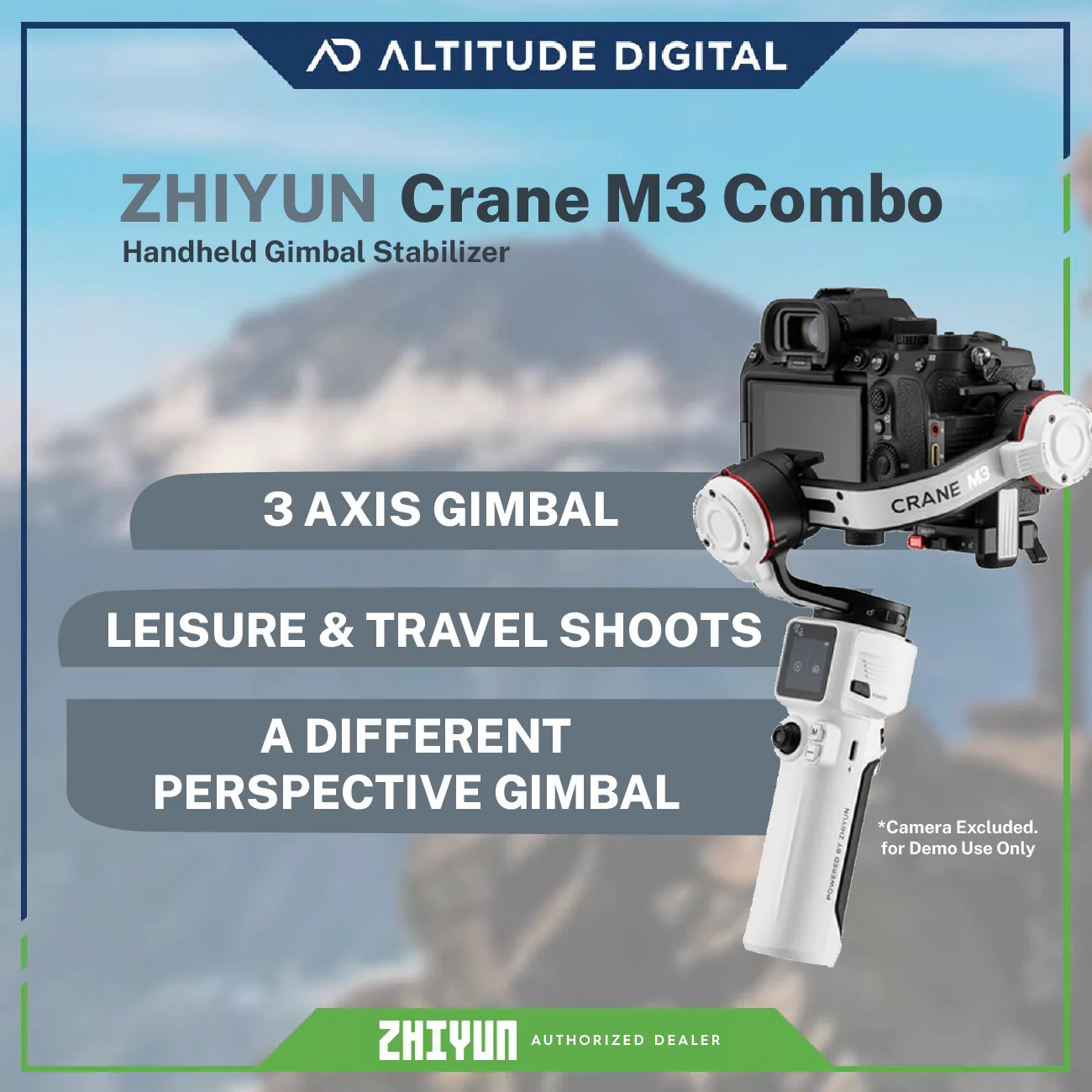 Zhiyun-Tech CRANE-M3 3-Axis Handheld Gimbal Stabilizer (Combo Kit) - Image 9